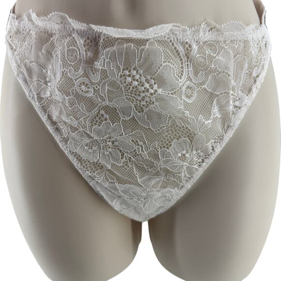 Victoria's Secret Other - Victoria Secret Very Sexy Scattered Shine Strap White Lace Thong Womens Xlarge
